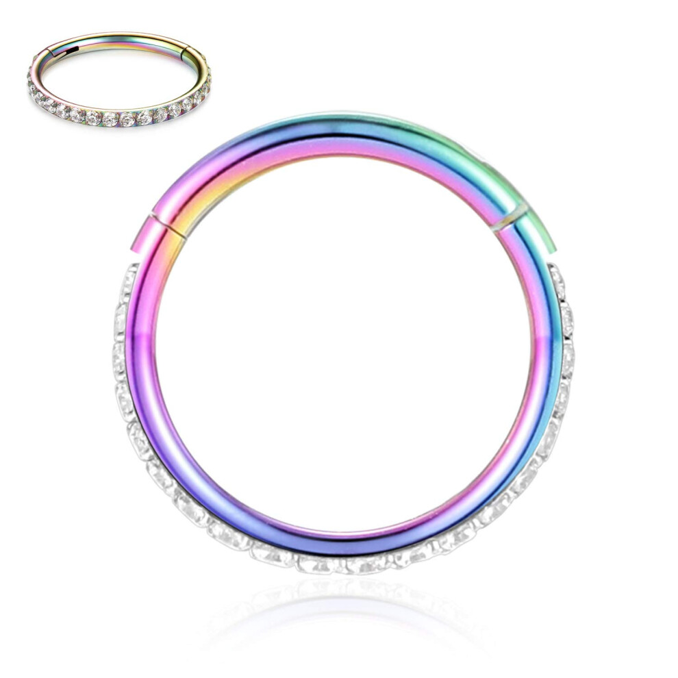 FUNLMO Septum Jewelry Nose Rings Hoop Cartilage Earring Hoop Daith Helix Rook Earrings Septum Helix Tragus Daith Piercing Jewelry Septum Nose Rings CZ-image-OPC-PGSKG76-NEW