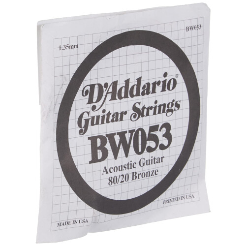 D'Addario BW053 Bronze Wound Acoustic Guitar Single String .053 1