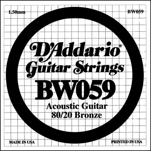 D'Addario BW059 Bronzov    vinut    akustick    gitara, jedna struna, .059