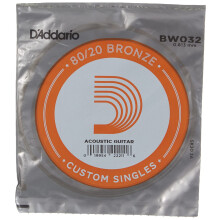 D'Addario BW032 Bronze Wound Acoustic Guitar Single String .032