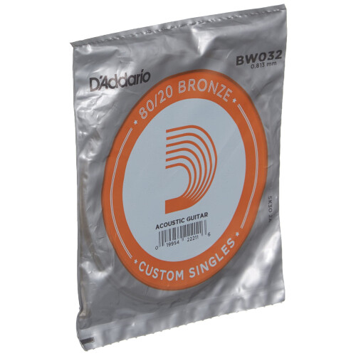 D'Addario BW032 Bronze Wound Acoustic Guitar Single String .032 1