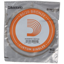 D'Addario BW039 Bronze sår akustisk guitar enkeltstreng .039