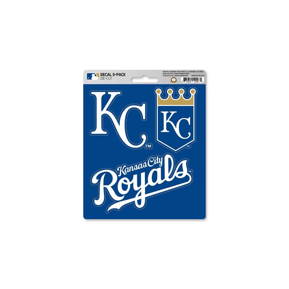 Fanmats 39316 Kansas City Royals Decal 3-Pk 840391215214