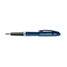 Pentel Tradio TRF99A-C Sport Chic Range Fountain Pen Matte Black Body Blue Refillable Ink midnight blue