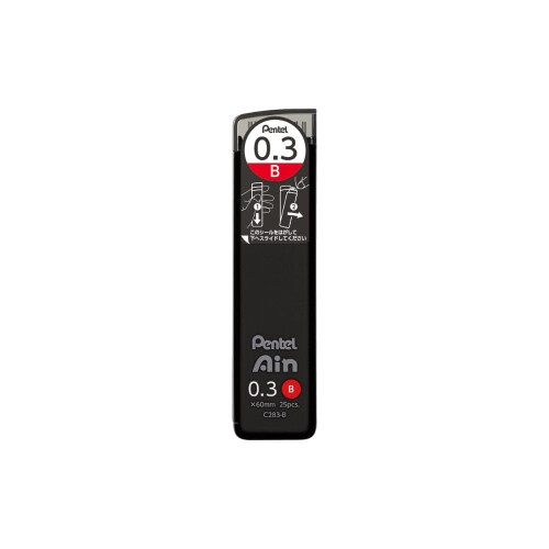 Pentel Refil de Lápis Mecânico Pentel Ain | 0.3 mm | B | 25un