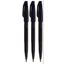 Pentel Black Original Sign Pen S520 Fibre Tip Marker Pens Colour Fineliner 2mm Nib 1mm Line Width (Pack of 3)