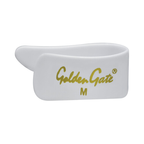 Golden Gate Gp1-3W Thumb & Finger Pick Pack - Rustfrit stål/hvid - Medium 2