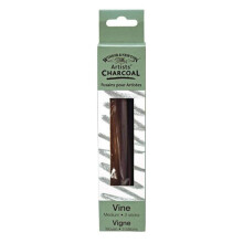 Winsor & Newton kunstner Vine Charcoal Sticks Medium Black Box med 3 pinde