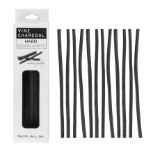 Pacific Arc Artist Vine Charcoal Hard Black 12 stykker Artist Vine Charcoal Sticks Hard og Glat Tegning Charcoal