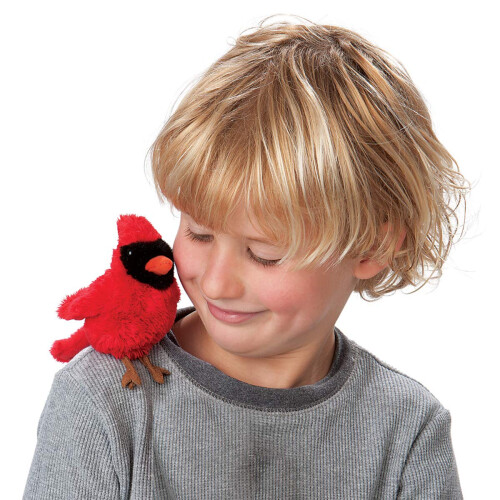 Folkmanis Mini Cardinal Finger Puppet  Red  1 EA 2