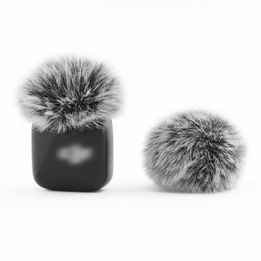 LEFXMOPHY Windscreen for DJI MIC MINI (2024) Wireless Microphone Furry Wind Muff Deadcat Cover (Not for Dji Mic 1 and 2)  2-Pack Grey