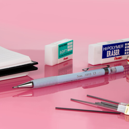 Pentel Lápis Mecânico Pentel Sharp 1.3mm, Linhas Grossas, Com Refil, Azul Pastel (AM13LBPS) 2
