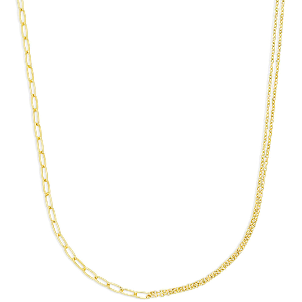 Amazon Essentials Gold Plated Paperclip And Cable Chain 18""""  Yellow Gold
