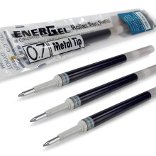 4 x PENTEL Energel 0,7 mm navulling metalen punt LR7 - past op Energel Xm BL77/BL57/BL37 - turkoois