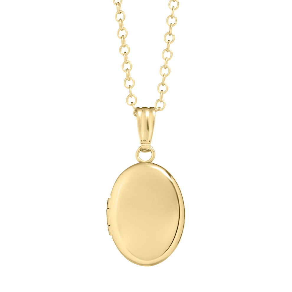 Amazon Essentials Girls Polished Oval Locket Necklace  15"""" (previously Amazon Collection)