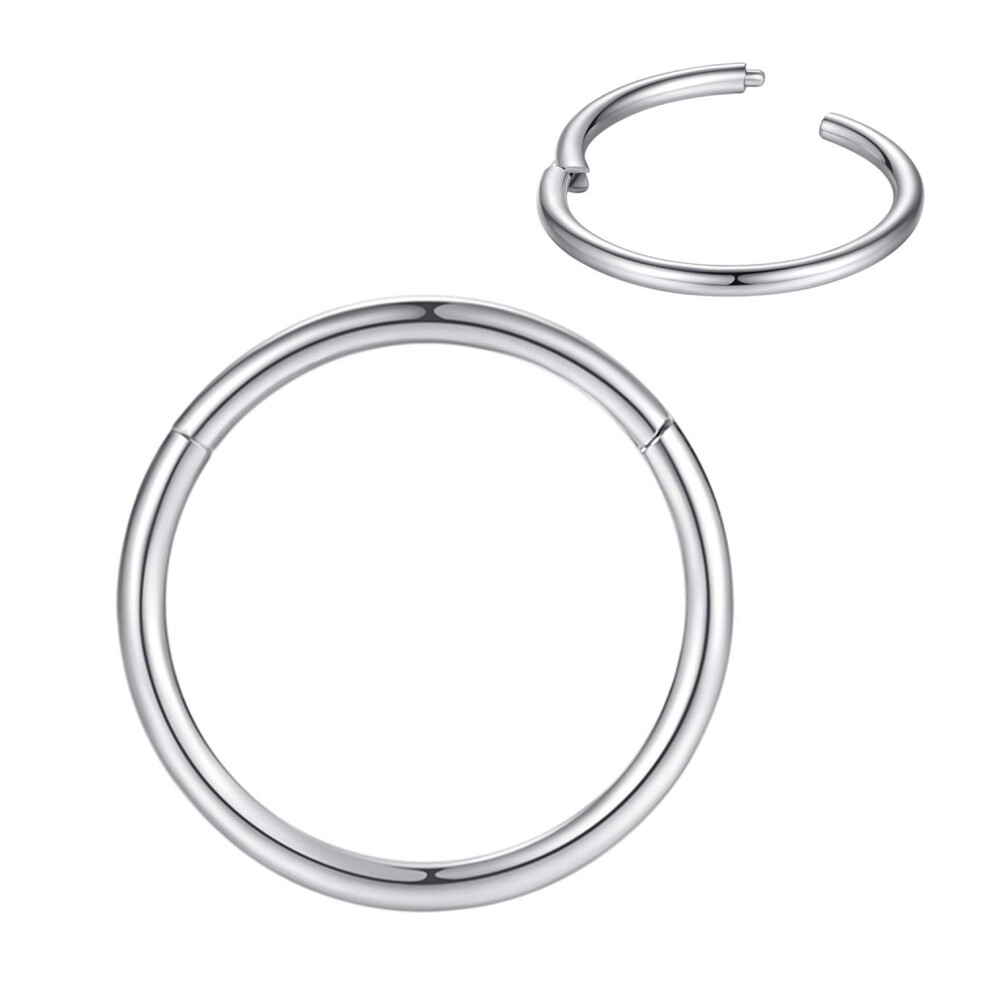 FOLLOWMOON 14mm Septum Ring Silver Nose Rings Hoop 16 Gauge Nose Hoop Helix Daith Tragus Earrings Hinged Segment Septum Clicker Lip Rings 16g Cartilag-image-OPC-PGSKJVZ-NEW