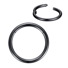 FOLLOWMOON 9 mm Septumring, schwarzer Nasenring, 14 Gauge Nasenring, Helix, Daith, Tragus-Ohrringe, Scharniersegment, Septum, Clicker, Lippenringe, 1