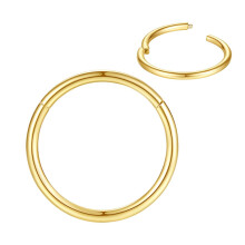 FOLLOWMOON 11 mm Septumring Gold Nasenringe Hoop 16 Gauge Nasenring Helix Daith Tragus Ohrringe Scharniersegment Septum Clicker Lippenringe 16 g Knor