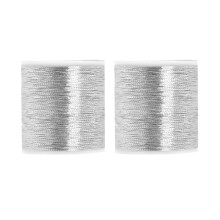 Zestaw nici do haftu metalicznego Mandala Crafts - Srebrna metaliczna nic do maszyny do szycia i recznego szycia dekoracyjnego - 218 jardw 200M sreb