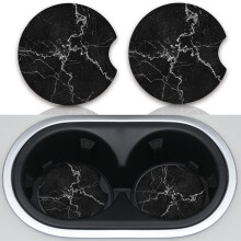 Car Accessories for Women&Man Car Coasters for Cup Holders Pack of 2 2.75inch Universal Anti Slip Car Assecories Car Coasters with A Finger Notch(