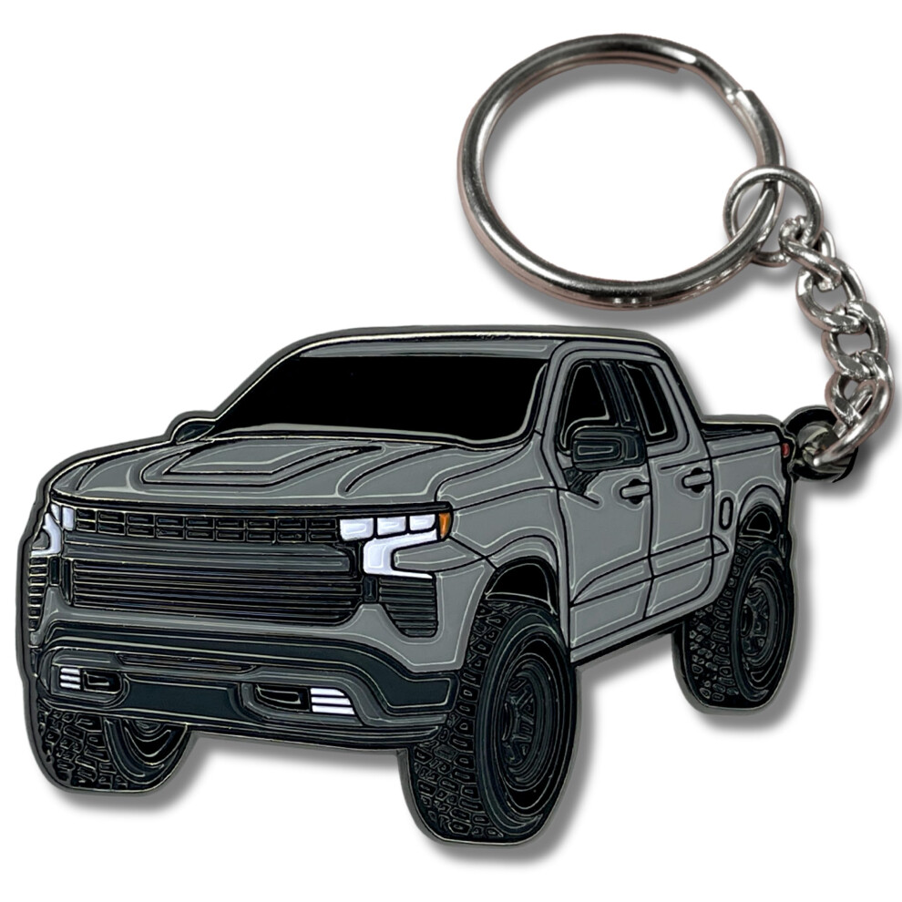 Portachiavi Four Wheel Beast Chevy Compatibile Con Accessori Chevy Silverado 1500 - Portachiavi Da Uomo Con Ciondolo A Forma Di Camion Giocattolo-image