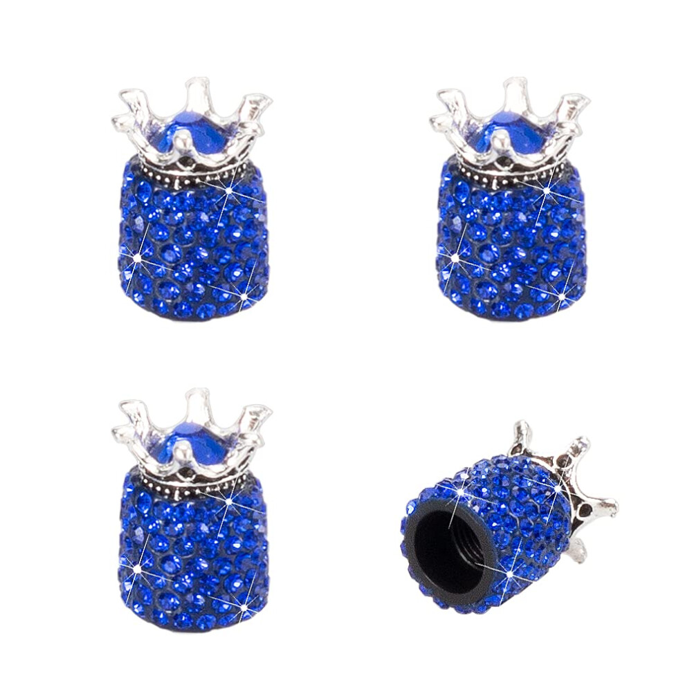 ROSON Valve Stem Caps  4 Pack Handmade Crown Bling Crystal Rhinestone Car Wheel Tire Valve  Attractive Dustproof Car Accessories  Universal Stem Air C-image-OPC-PGSKK6F-NEW