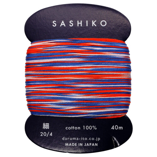 Yokota Daruma Sashiko Κλωστή Μονόχρωμη και Ποικιλία (Χρυσόψαρο με σέσουλα, λεπτή κάρτα 40M)