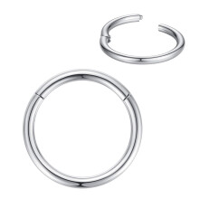 FOLLOWMOON 11 mm Septumring Silber Nasenringe Hoop 14 Gauge Nasenring Helix Daith Tragus Ohrringe Scharniersegment Septum Clicker Lippenringe 14 g Kn