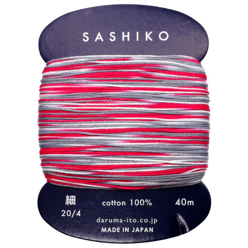 Νήμα Yokota Daruma Sashiko Μονόχρωμο και Ποικιλία (Κάρτα Morning Glory Thin 40M)