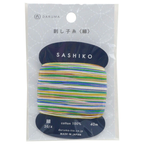 Νήμα Yokota Daruma Sashiko Μονόχρωμο και Ποικιλία (Χαρτόνι Tanabata Thin 40M) 1