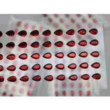6x4mm punainen LQ17 teardrop itseliimautuva akryyli strassikivet muoviset kasvot jalokivet kiinni vartalon jalokivi tee-se-itse-kortteja ja kutsuja