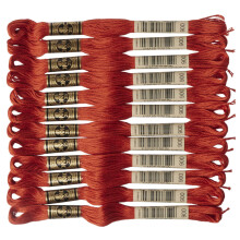 DMC 6-strand broderi bomuld floss m?rk br?ndt orange