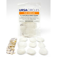 Ursa Fur Circles - Mini forruder til lavalier/lapelmikrofoner. Reducer vindstøj og tøj rustle. Kompatibel med Sennheiser Rode Sanken Tascam & Mor