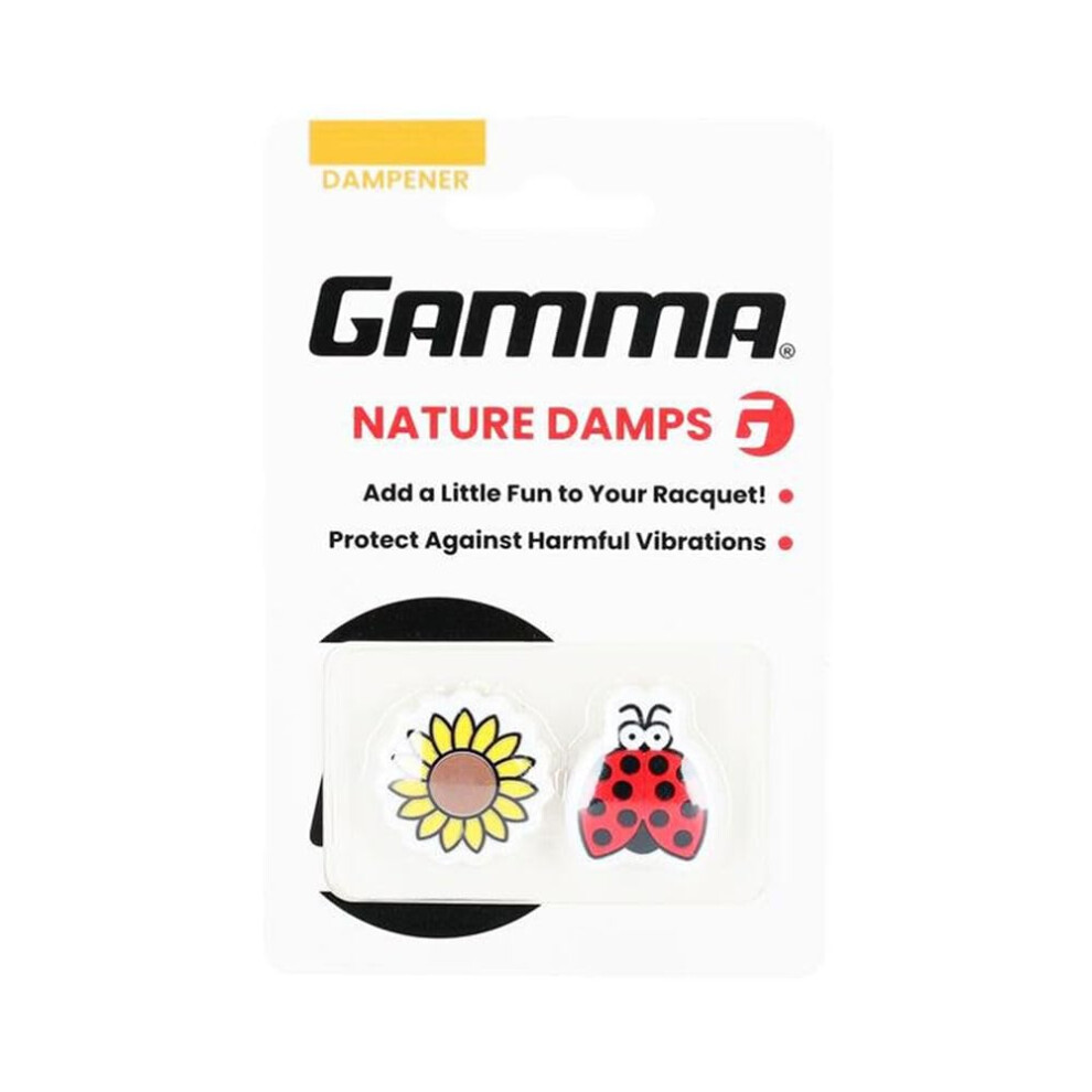 Anti-vibrateur de tennis GAMMA Nature - Tournesol et coccinelle - Lot de 2