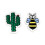 GAMMA Nature Tenisz csillapt - Cactus & Bee - 2 db 2