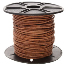 The Beadsmith Lederband  gefrbt in Antik-Natur  1,5 mm Spule  25 Yards/22,86 Meter  Indisches Lederband, ideal zum Flechten von Perlenkette