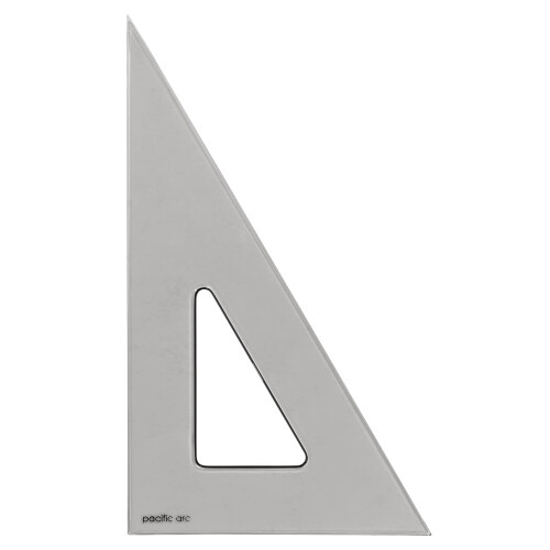 Pacific Arc's Scholastic Triangle - 6 inch - Smoke - 30/60 Angle - Polystyrene - Inking Edge - Technical Drawing Tools  Drafting  Architect and Engine