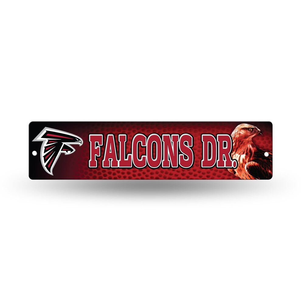 Panneau de rue d   coratif en plastique de 40 cm, NFL Atlanta Falcons, Rico Industries