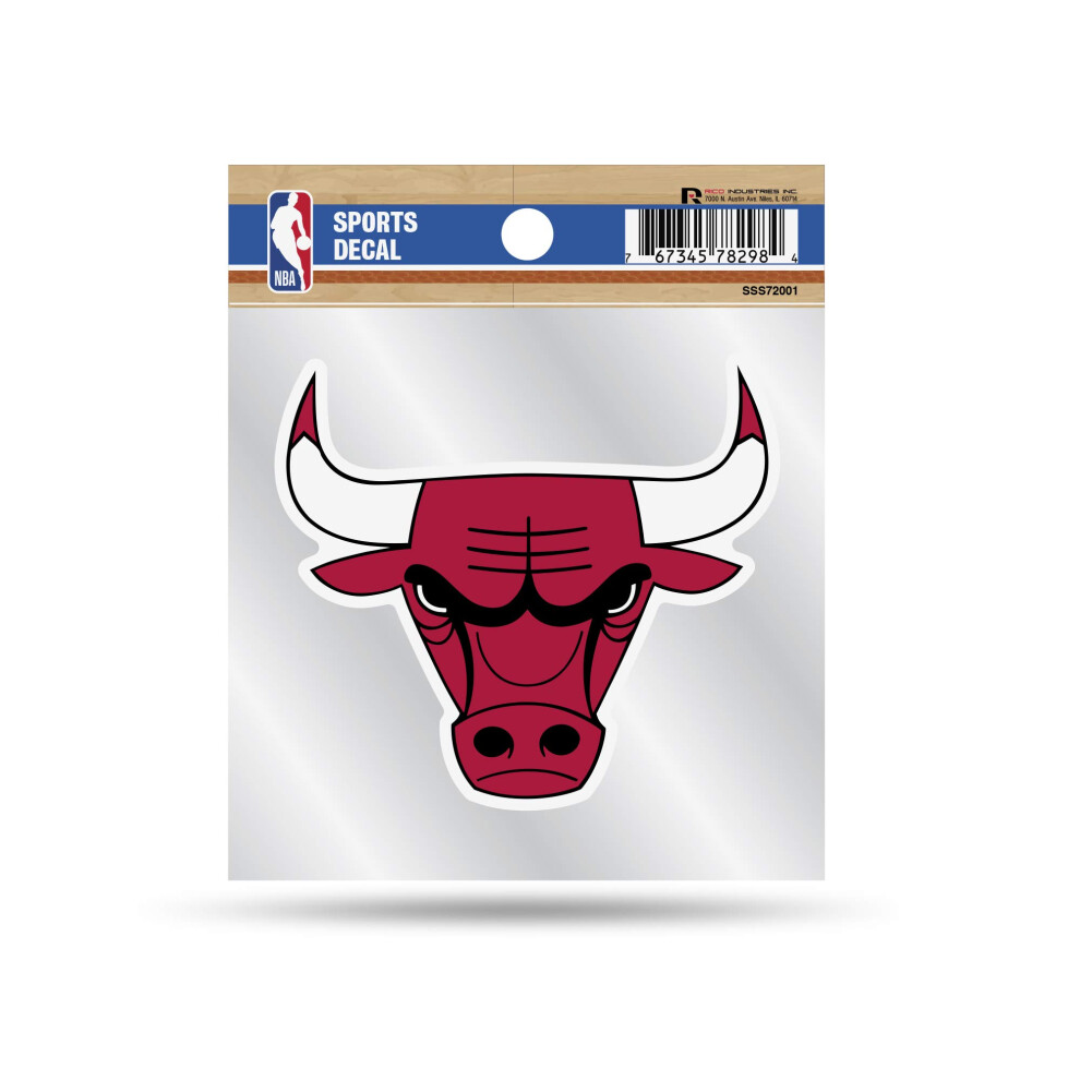 Rico Industries Nba Chicago Bulls Primary Logo 4X4 Decal Team Color Size Of Individual Decal Will Vary 3.5 X 4.5-"""" 767345782984