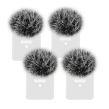 Phantaccy 4pcs forrude/popfilter til Rode Wireless Go I (1. general) Mikrofoner - Furry Mic Cover For Wind & Ambient Støjreduktion (Rode Wireless