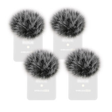 Phantaccy 4pcs forrude/popfilter til Rode Wireless Go II (2. Gen) Mikrofoner - Furry Mic Cover til vind- og omgivelsesstøjreduktion (Rode Wireles