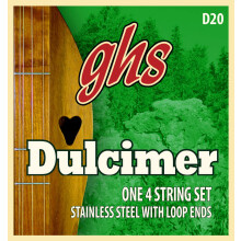 Cordes en acier inoxydable GHS Dulcimer Loopend 12-20 D20