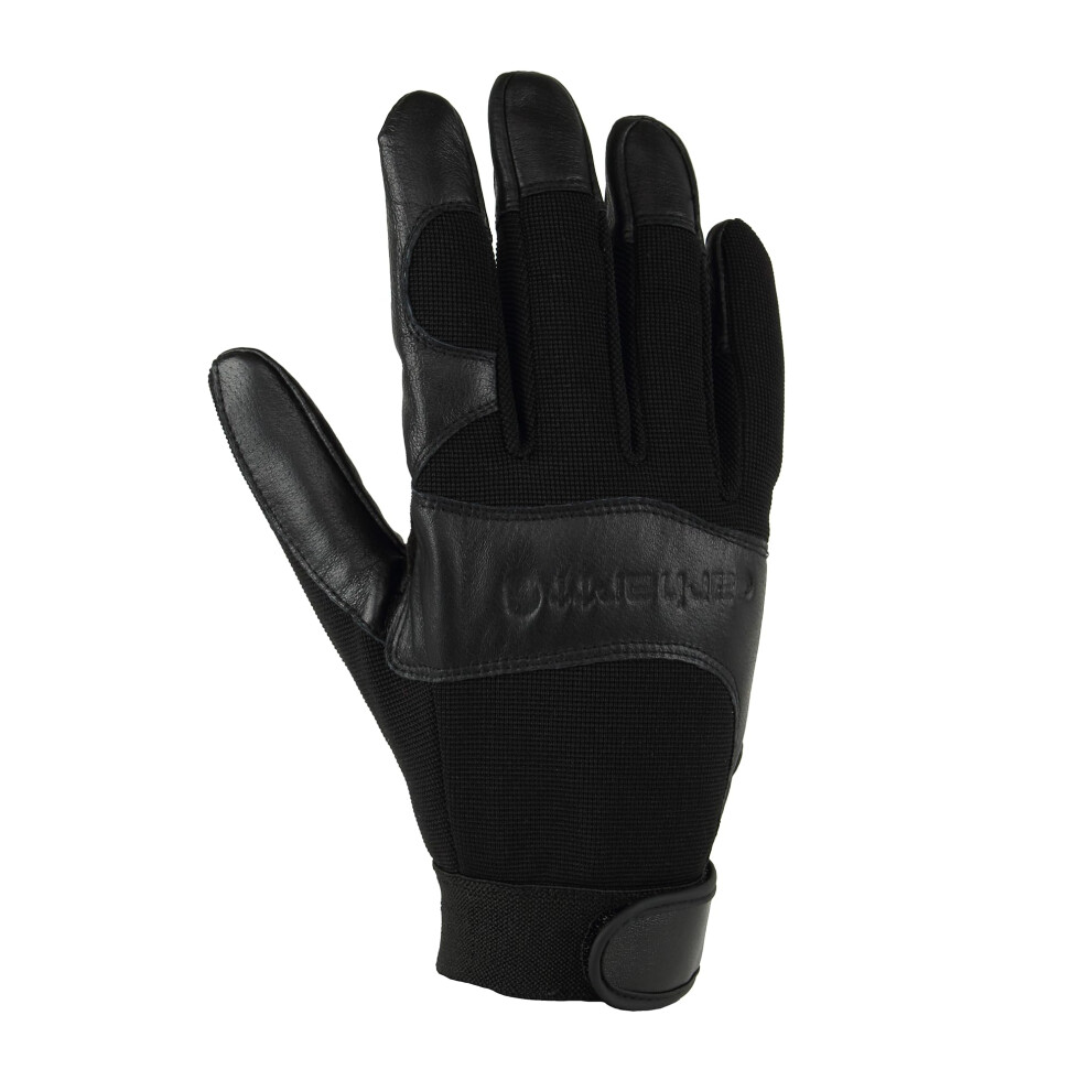 Carhartt Men's High Dexterity Reinforced Secure Cuff Glove  Black  Large