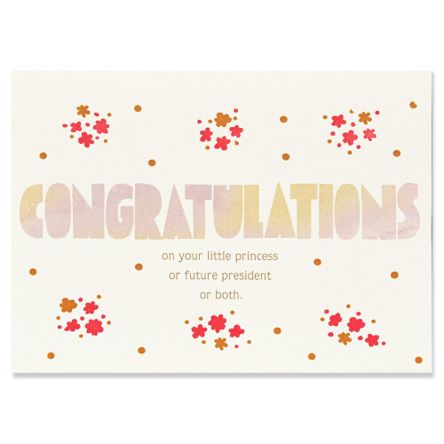 American Greetings Baby-M?dchenkarte (Kleine Prinzessin oder zuk?nftiger Pr?sident oder beides) 2