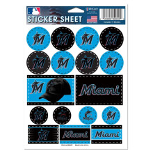 WinCraft MLB Miami Marlins vinyl stickervel 5"" x 7""""
