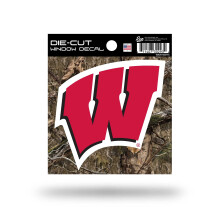 Rico Industries NCAA Wisconsin Badgers elsodleges logja a Camo 4"""" x 4"""" sportmatricn