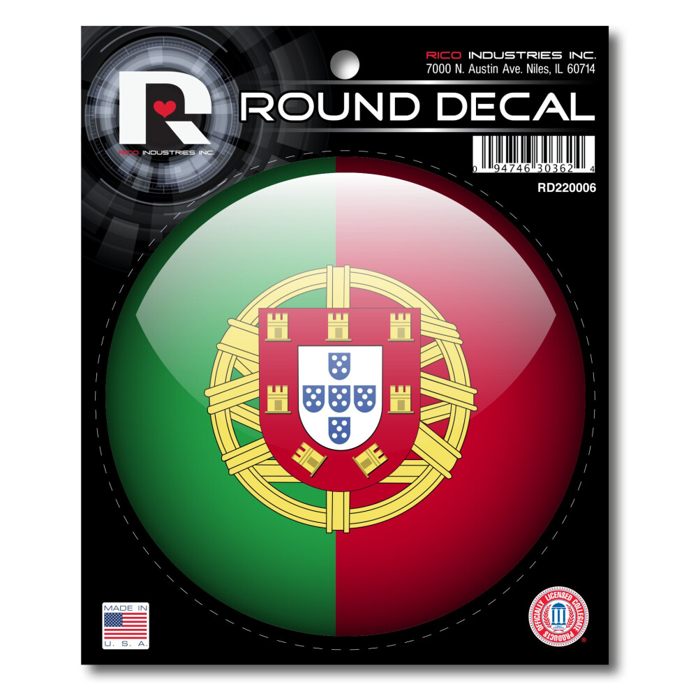 Portugal National Soccer Team Round Static Cling Decal 094746794675