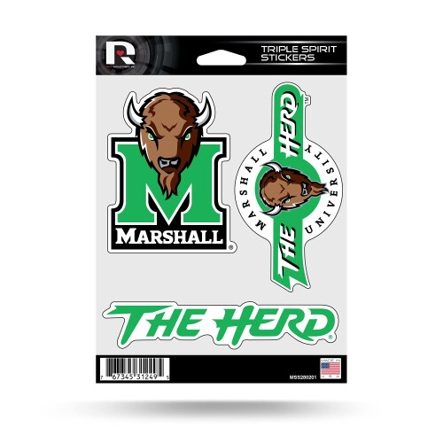 Rico Industries NCAA Marshall Thundering Herd Triple Sticker Sheet