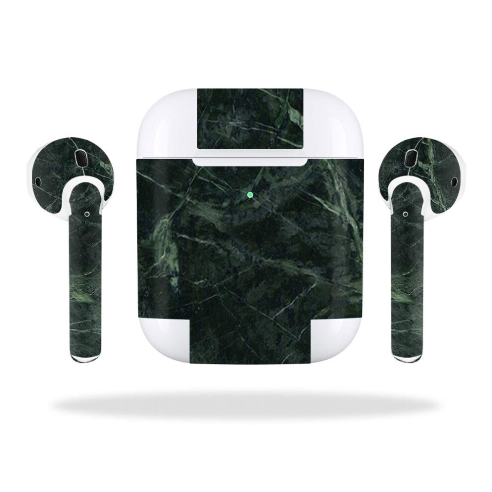Skin Mightyskins Compatible Avec Apple Airpods 2 (2019) – Marbre Vert | Protection Durable Et Unique En Vinyle | Facile à Appliquer, à Retirer Et-image