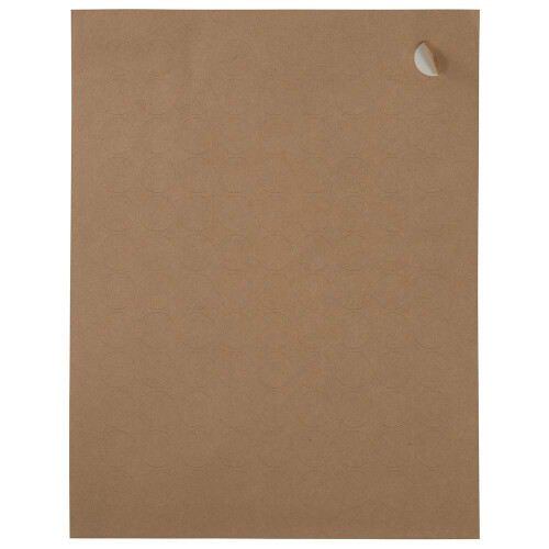JAM PAPER Etiquetas Adesivas Circulares - 0,75 Polegadas Diâmetro - Kraft Marrom - 108 Etiquetas Redondas/Pack 2